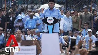 Indonesia elections: Prabowo Subianto holds final rally in central Jakarta