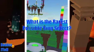 What is the Rarest Possible Ring Select in JToH? (Roblox) #shorts