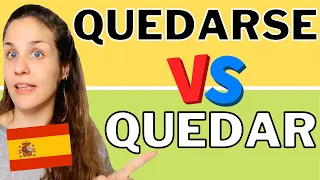 Diferencia entre los verbos QUEDAR y QUEDARSE en español: ¿Cómo se usan? ¿Cuáles son? 🇪🇸