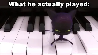 They animated the piano correctly!? (Miraculous Ladybug - Adrien & Plagg)