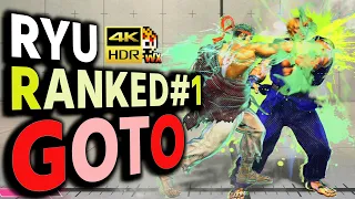 SF6: Goto  Ryu Ranked No1  VS JP | sf6 4K Street Fighter 6