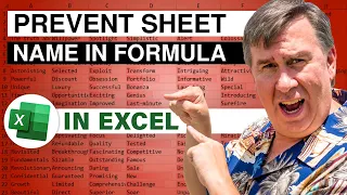 Excel - Dueling Excel - Prevent Current Sheet Name in Formula - Duel 147 - Episode 1845