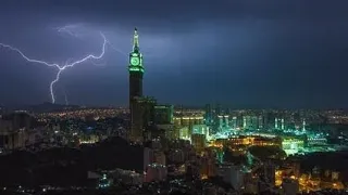 🌩 80km/h Lightning Storm Hits Mecca 🇸🇦 August 23 2023 امطار مكه Makkah Al-Mukarramah, Saudi Arabia