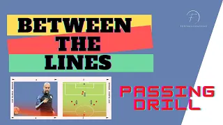 Football Passing drill - Playing between the lines and finishing