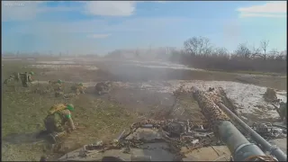 Ukrainain Forces Storm Russian Position With Captured BMP-3 Infantry Fighting Vehicle