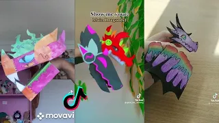 Dragon Puppet Crafts | Paper Dragon TikTok Compilation #74