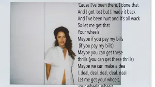 Wheels lyrics by Moxie Raia