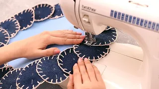 How simply and easily to sew a rug out of old jeans!