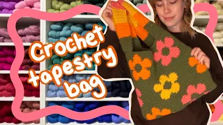 Crocheting  a Retro Flower Bag for Spring