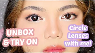 Bigger eyes with Circle lenses! Unbox and Try on Klenspop Lenses With Me
