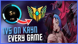 How To Literally 1v5 CARRY Every Game As Kayn! (Easy S+ Strat)