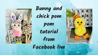 Bunny and chick using Pom Pom maker