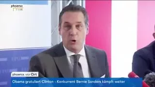 Anfechtung der FPÖ: Heinz-Christian Strache gibt Pressekonferenz am 08.06.2016