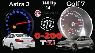 Astra J 1.4 Turbo 140 Hp VS Vw Golf 7 1.4 Tsi 140 Hp 0 200 Top Speed Hız Test deneme incelmesi