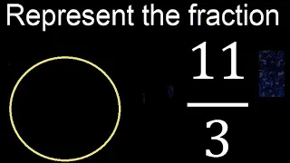 Represent 11/3 graphically . Graphic representation of fractions, graph