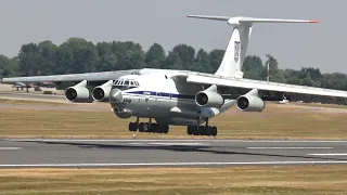 Ilyushin Il 76-MD Ukraine Air Force arrival and departure at RAF Fairford