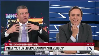 Milei volvió a criticar a economistas por el tipo de cambio; el pase entre P. Rossi y José del Río