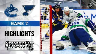 NHL Highlights | First Round, Gm2 Canucks @ Blues - Aug. 14, 2020