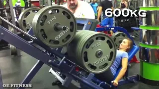 Woman Ego Lifts 1300lb on Leg Press Machine