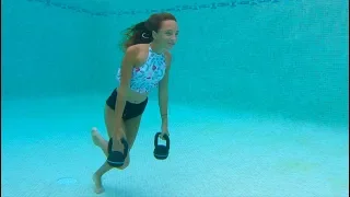 Carla underwater Walking Underwater with weights