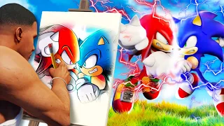 Do NOT Draw SONIC And KNUCKLES in GTA 5 (Movie)