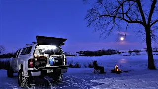 Solo Overnight Truck Camping In Snow And Freezing Temperatures