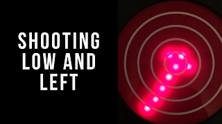 Shooting left and low with a handgun