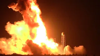 Orbital Antares Rocket Explosion Upon Takeoff