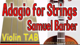 Adagio for Strings - Samuel Barber - Violin - Play Along Tab Tutorial