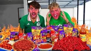 24 HORAS COMIENDO LA COMIDA MÁS PICANTE DEL MUNDO!