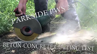 Parkside PWS-230-D4 XXL Angle Grinder from LIDL - Concrete cut Test (BETON) incl Unboxing