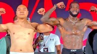 Deontay Wilder vs Zhilei Zhang • Full Weigh In & Face Off Video