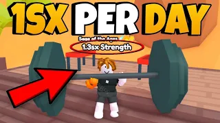 Getting 1Sx Strength/Day in Arm Wrestle Simulator..