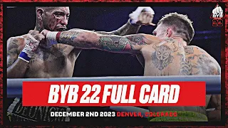 BYB 22 Rocky Mountain Brawl Bare Knuckle in Denver, CO