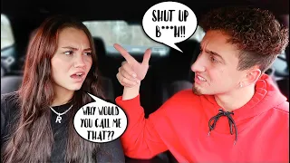 Calling My GIRLFRIEND The "B" WORD To See Her Reaction... *NEVER AGAIN* | Montana & Ryan