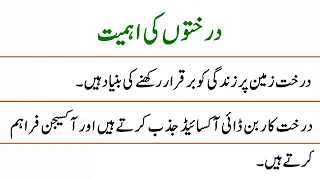 10 Lines on Importance of Trees in Urdu || Importance of Trees Essay in Urdu