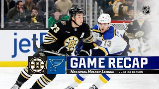 St. Louis Blues vs Boston Bruins | March 11, 2024 | Game Highlights | NHL Regular Season