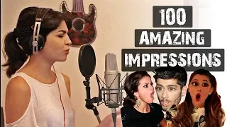 1 GIRL 100 POP SONGS IMPRESSIONS (ARIANA GRANDE, SELENA GOMEZ, ZAYN & A LOT MORE)