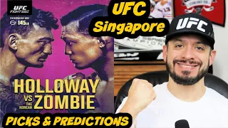UFC SINGAPORE | HOLLOWAY vs. KOREAN ZOMBIE | FULL CARD - PICKS & PREDICTIONS!!!