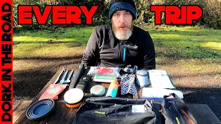 Motorcycle Camping Gear I Take on Every Camping Trip: Fire Starting Kit, Lights, Knife, Etc...
