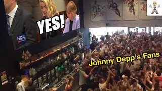 UK Fans Celebrate Johnny Depp's WIN in the Pub! 😂