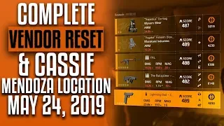 The Division 2 | Weekly Vendor Reset | May 24, 2019 | Cassie Mendoza Location | New Named Weapon