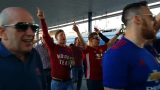 Manchester United and Ajax fans in Stockholm