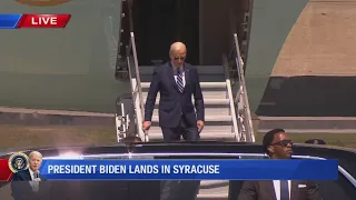 President Joe Biden's has arrived in Syracuse