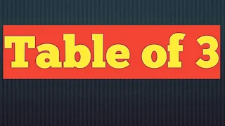 Table of 3 || 3 ka table || 3 ka pahara || What is table of 3 || Table of Maths|| 2-10 tables #maths