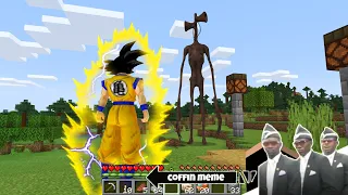 Can Goku Beat Siren Head in Minecraft - Coffin Meme
