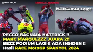 PECCO JUARA MOTOGP JEREZ 2024 ! MARC MARQUEZ PODIUM 2 ! BEZZ P3 ! ADA INSIDEN !! SERU