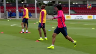 FC Barcelona Training Drill -  Playing between lines | Passing & Possession Drill