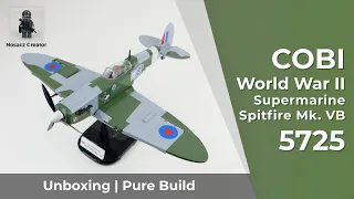 COBI World War II | 5725 --- Supermarine Spitfire Mk. VB --- unboxing and pure build