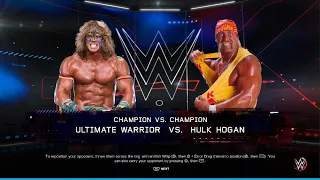 WWE 2K23 Wrestlemania VI Main Event Ultimate Warrior vs Hulk Hogan Champion vs Champion